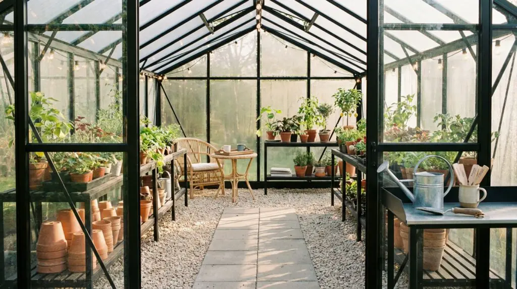 Cozy Greenhouse Interior Ideas