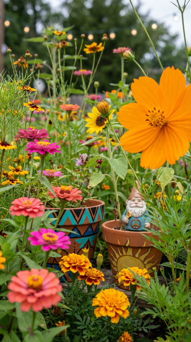 Hippie Garden Aesthetic Ideas wildflower planting.