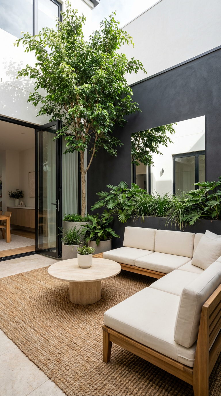 Modern courtyard garden: outdoor room