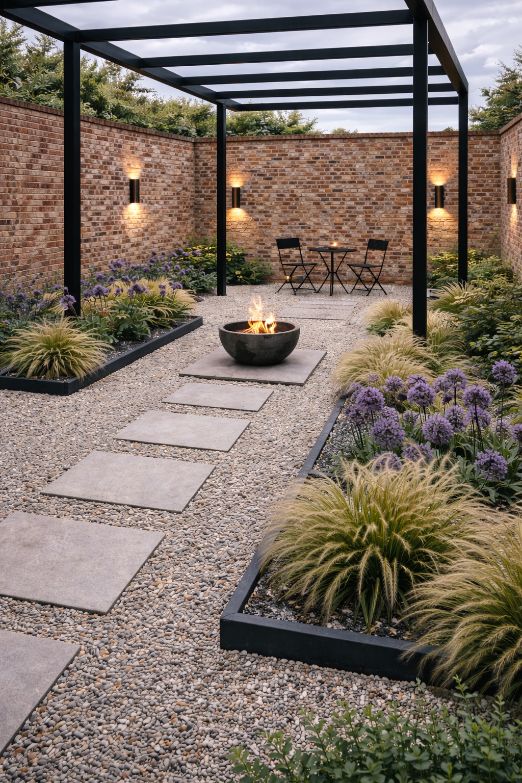 Modern courtyard garden