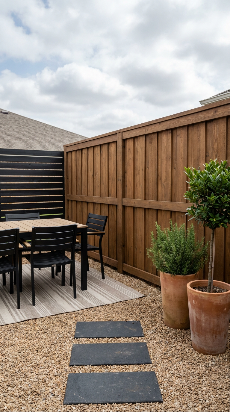 Patio privacy fence