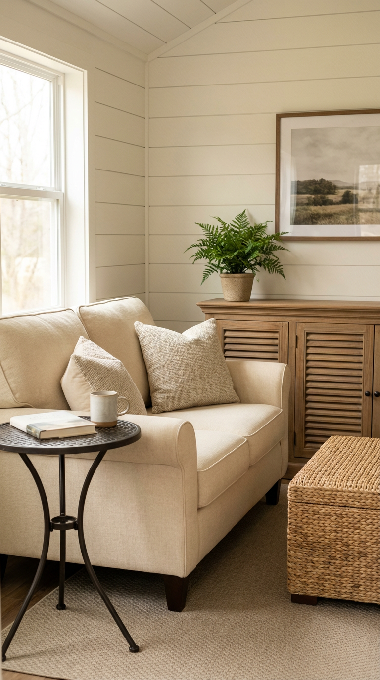 She shed interior focused on a single high-comfort seat