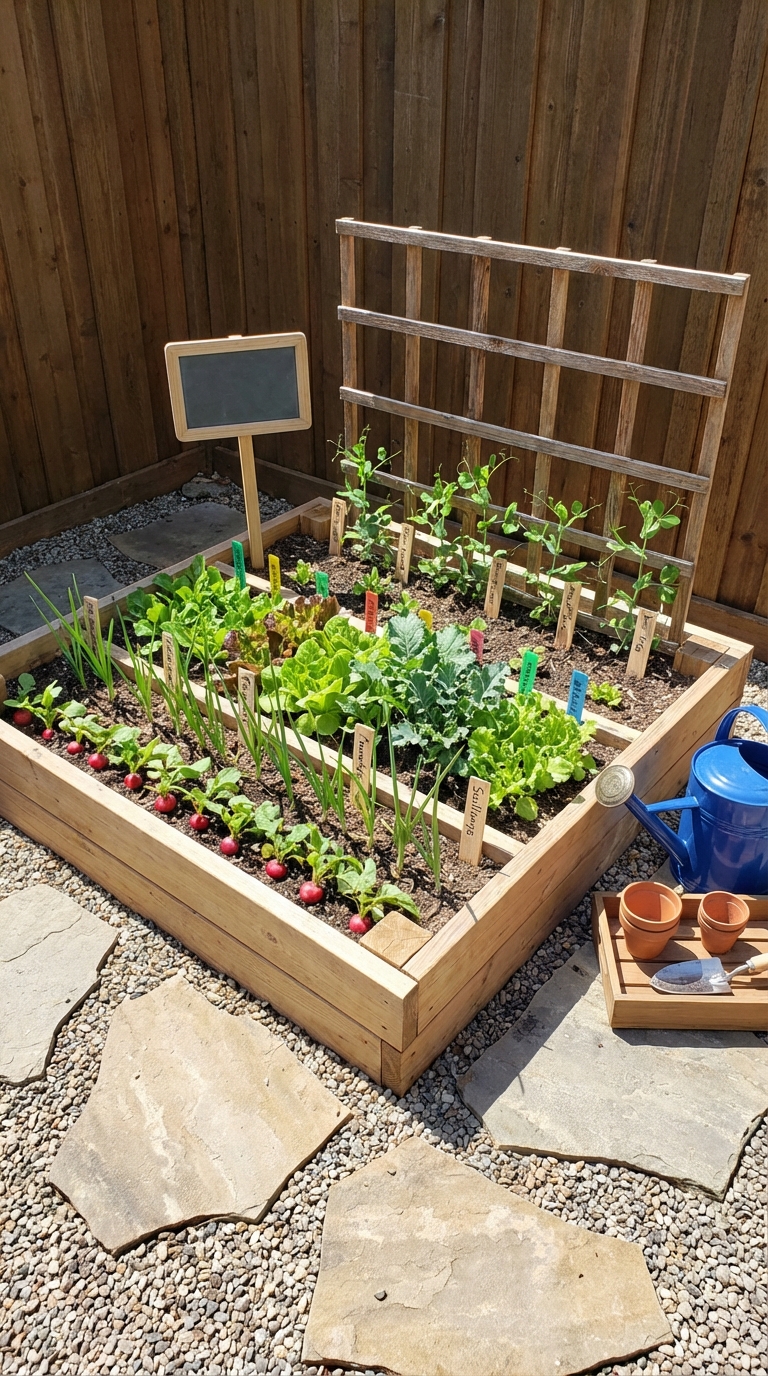 Small vegetable gardens “Kid-Friendly Reach” Bed