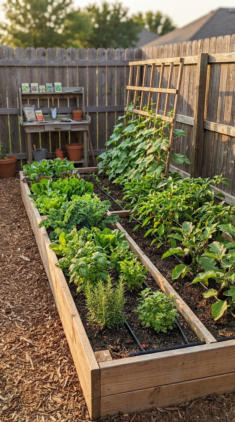 Small vegetable gardens “Family Sampler” Layout