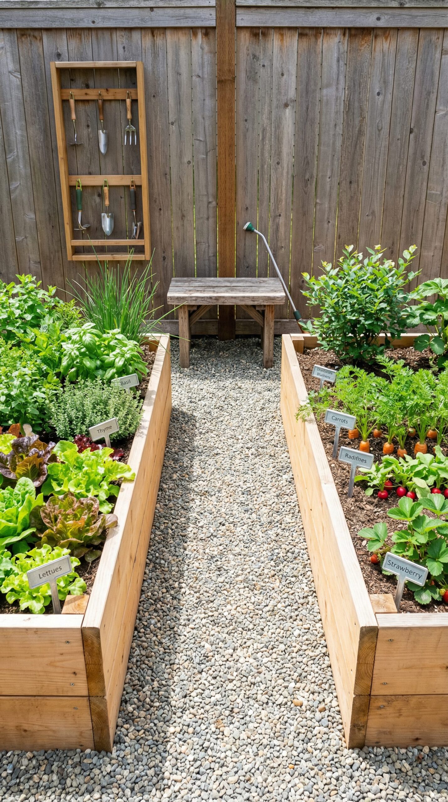 Small vegetable gardens Twin 4x4 Beds With a Practical Path
