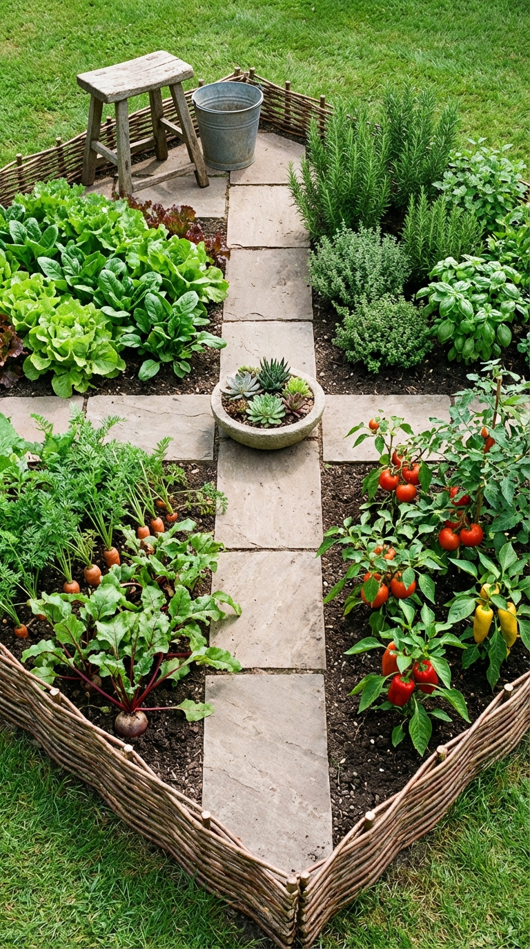 Small vegetable garden Four-Square Garden Room