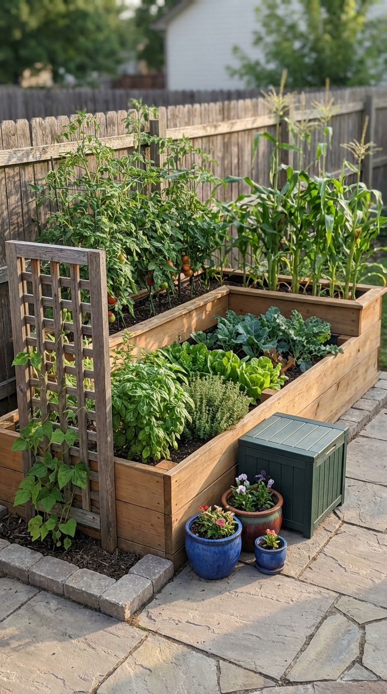 Small vegetable garden L-Shape