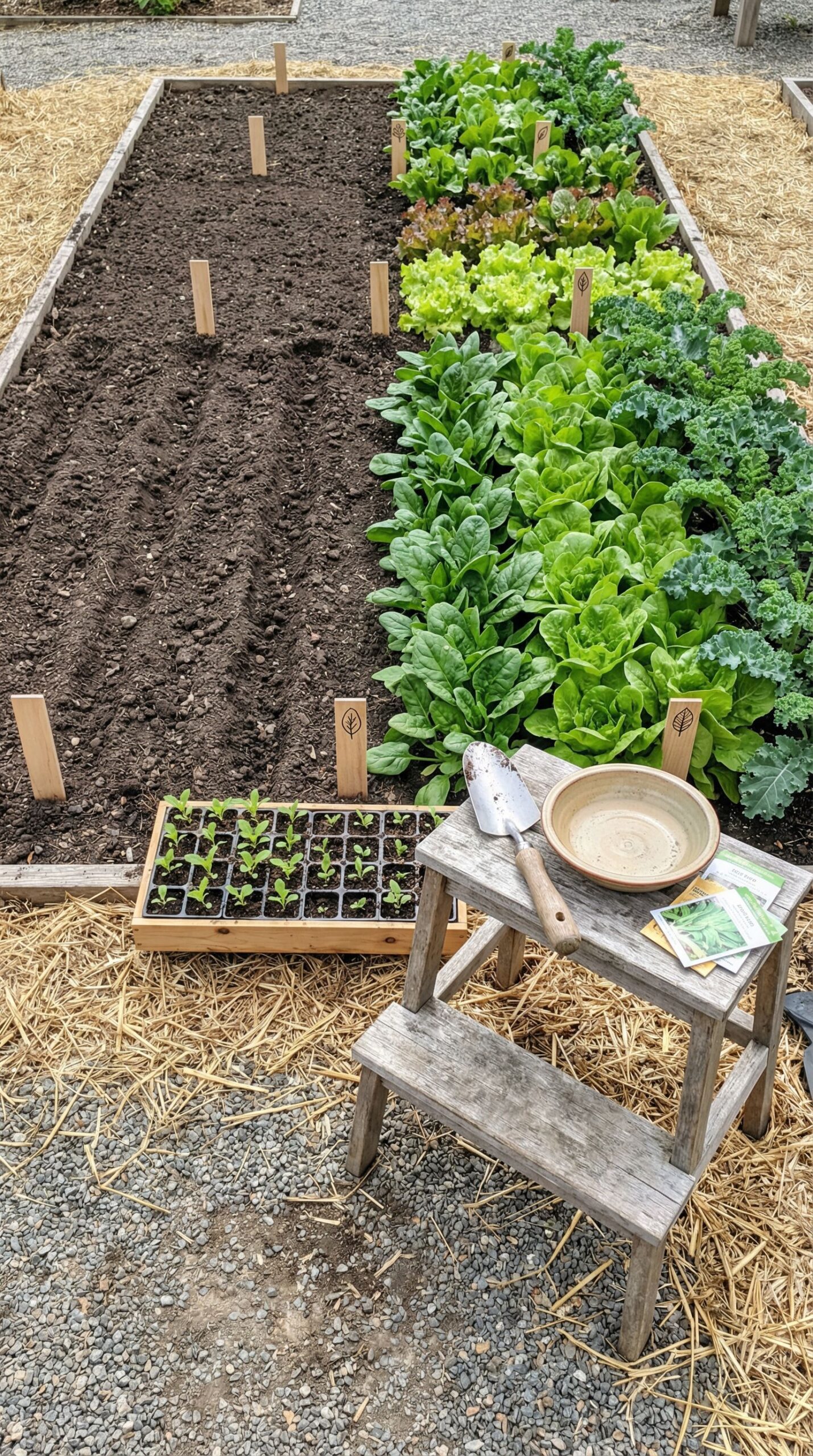 Small vegetable garden Succession planting