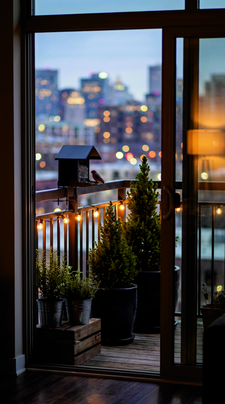 birds feeders: balcony