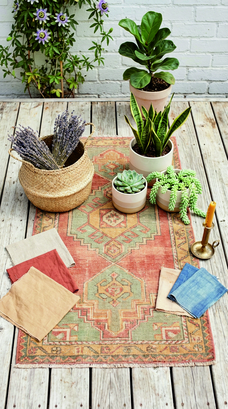 Boho patio color palette