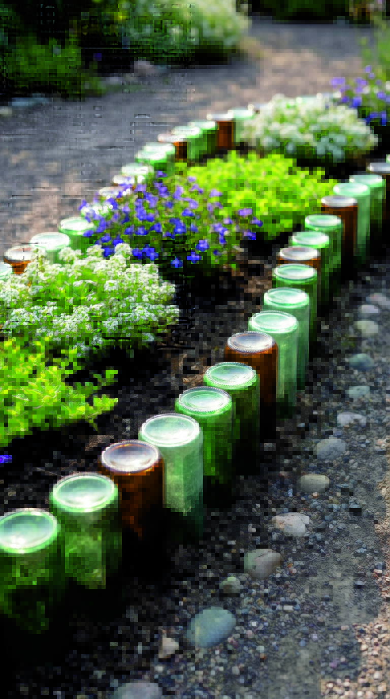 Garden Crafts: Bottle-edge garden border