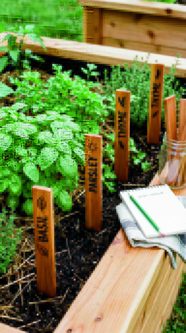 Garden Crafts: Cedar scrap plant label stakes