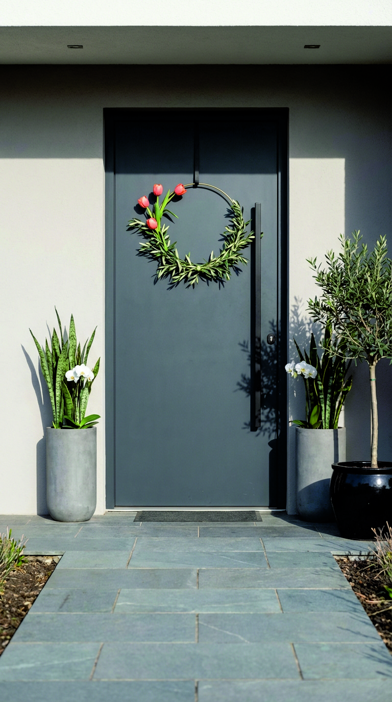 Spring Wreath for Your Front Door - Modern