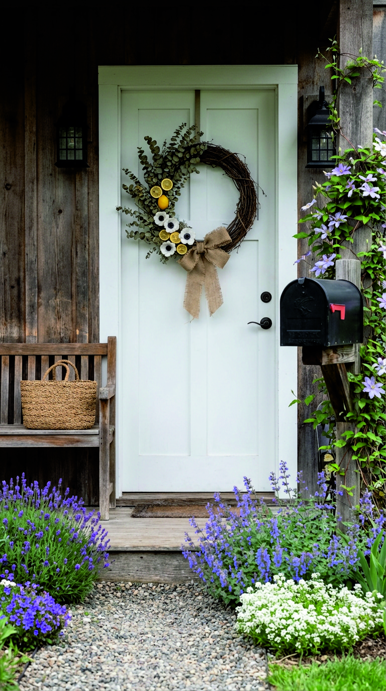 Spring Wreath for Your Front Door - Farmhouse