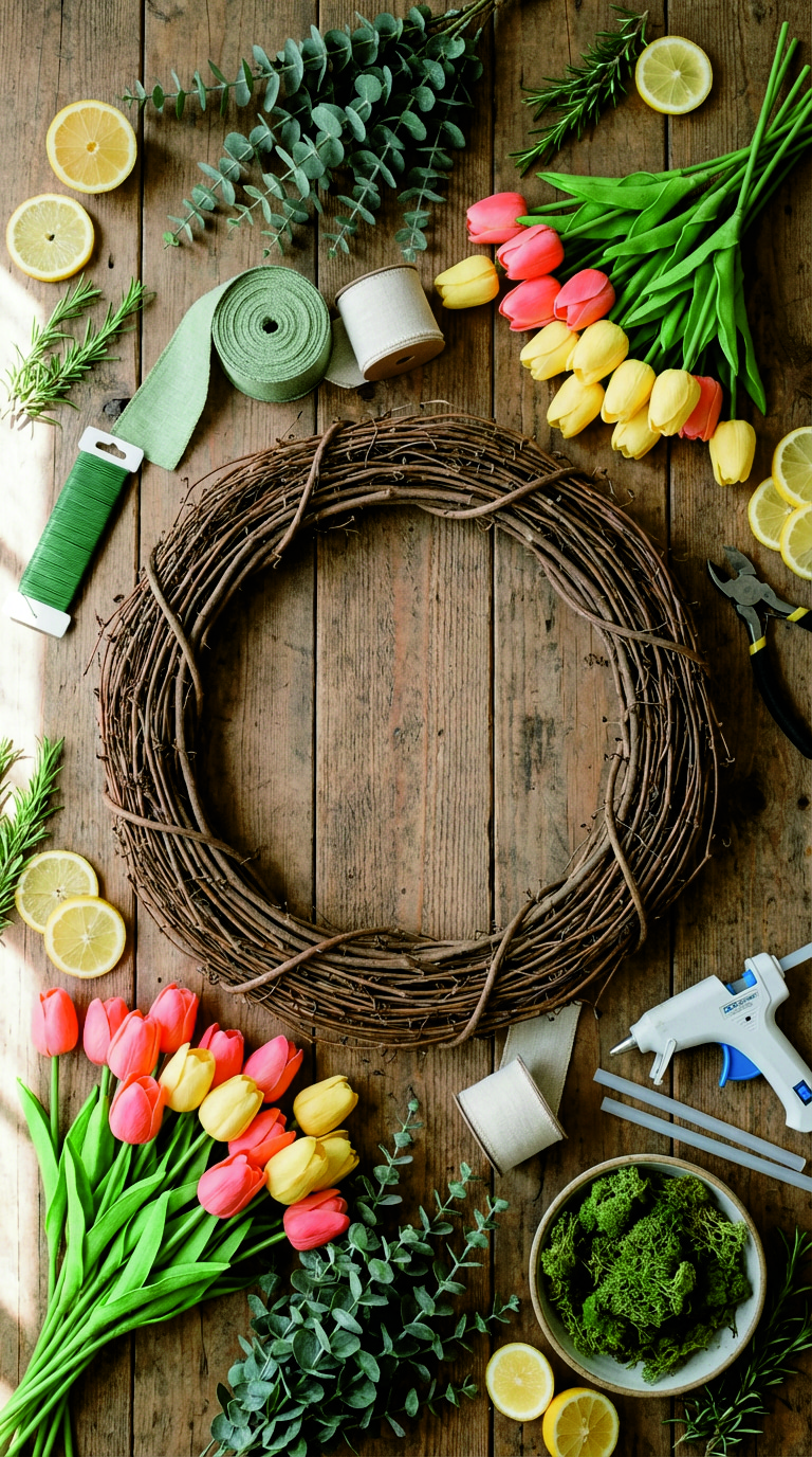 Making a Spring Wreath for Your Front Door