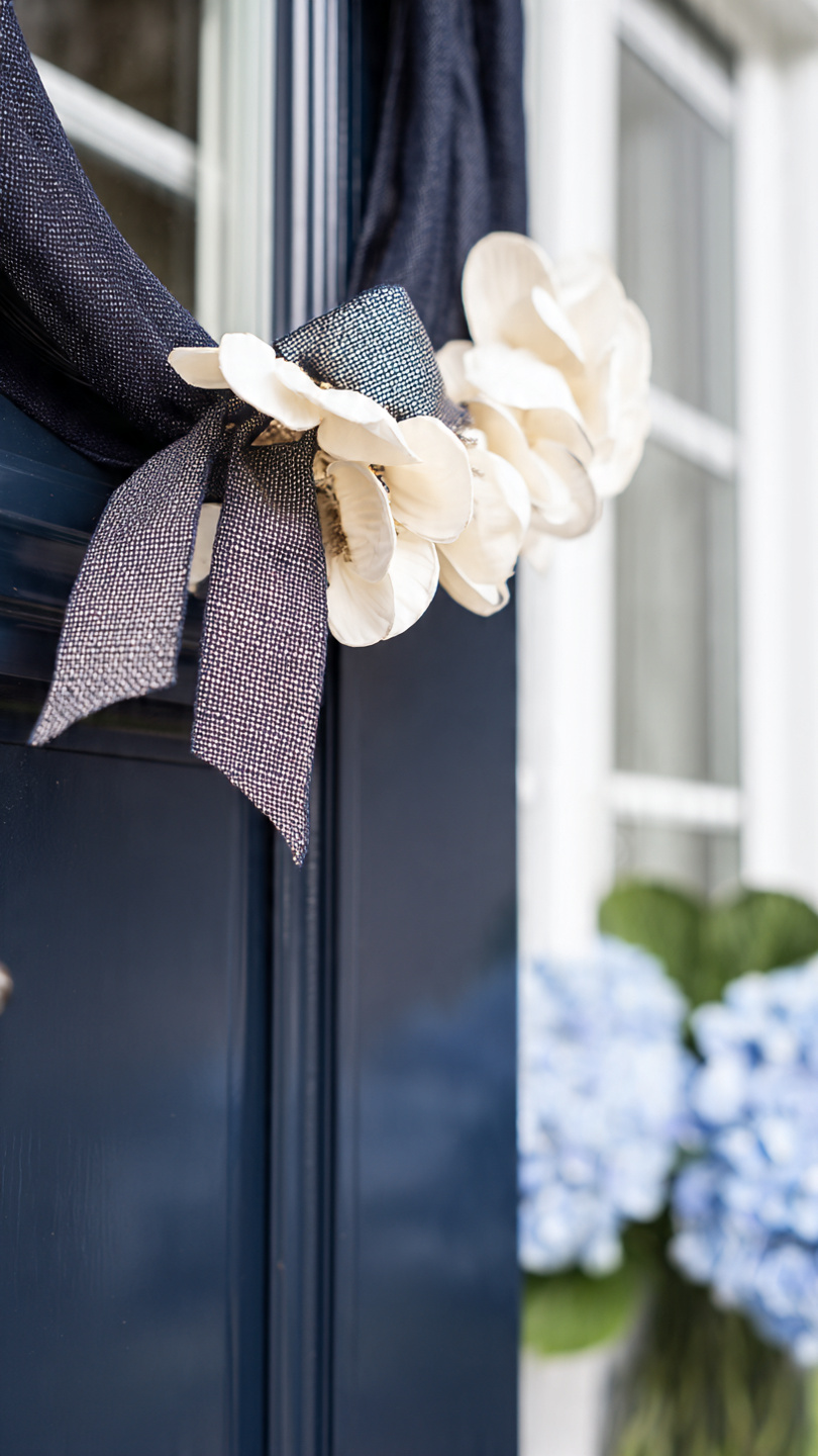 Making a Spring Wreath for Your Front Door - Ribbon