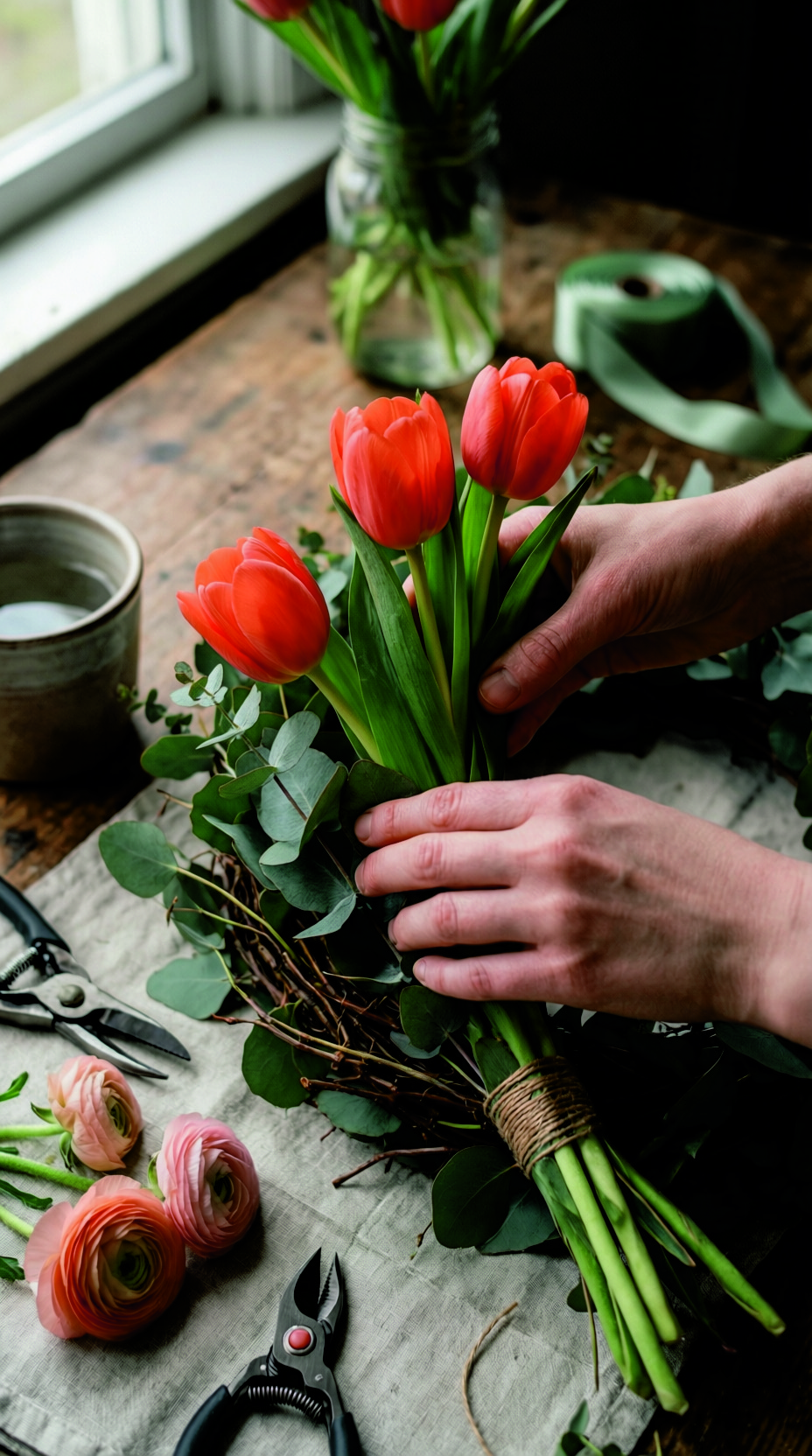 Making a Spring Wreath for Your Front Door