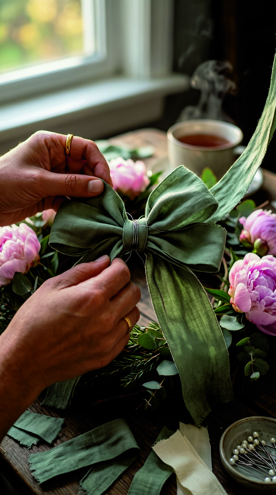 Making a Spring Wreath for Your Front Door