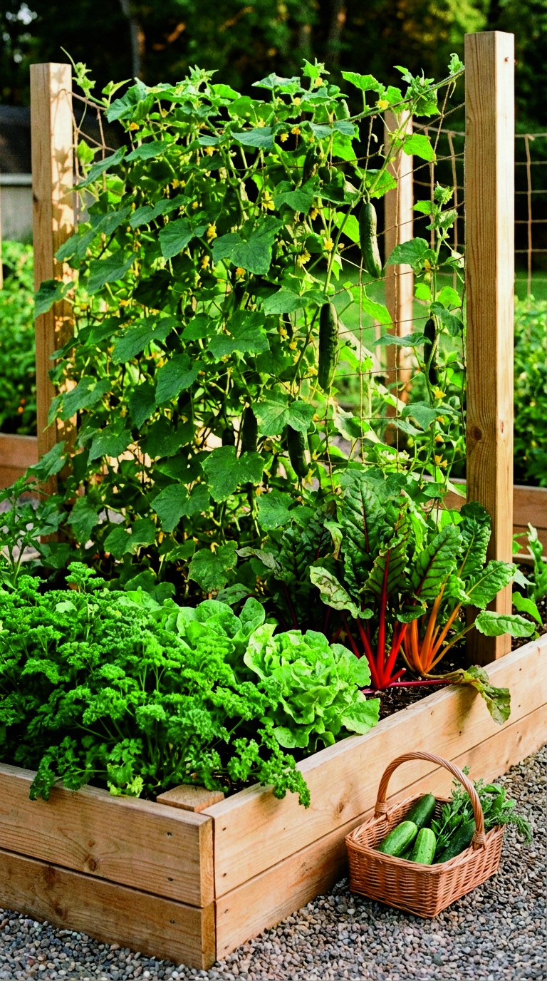 square foot gardening - vertical growing