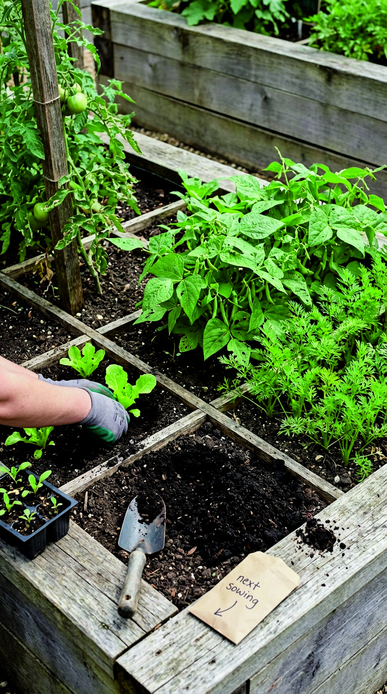 square foot gardening - succession planting