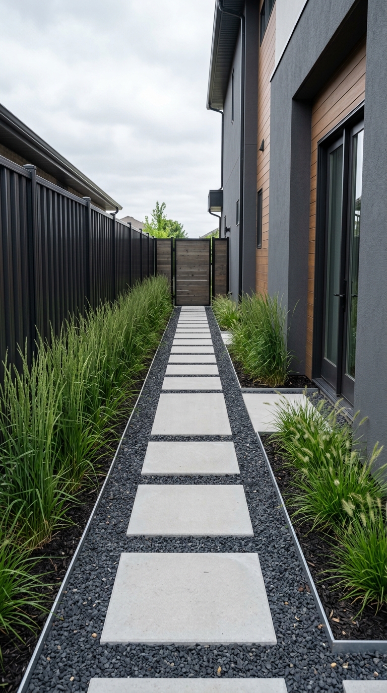 Gravel Garden Pathway - Plants