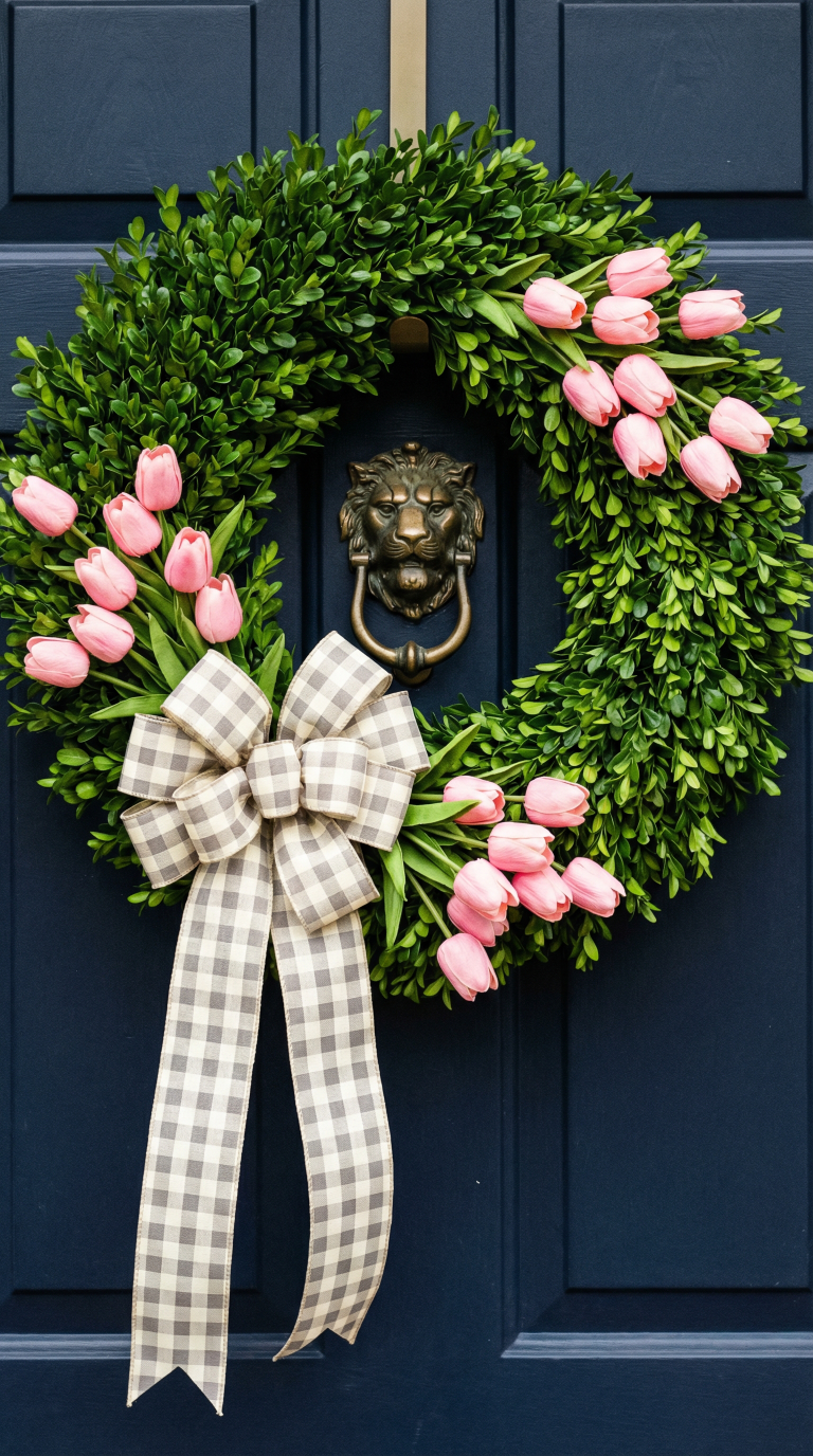 Spring Porch Styling Ideas - wreath