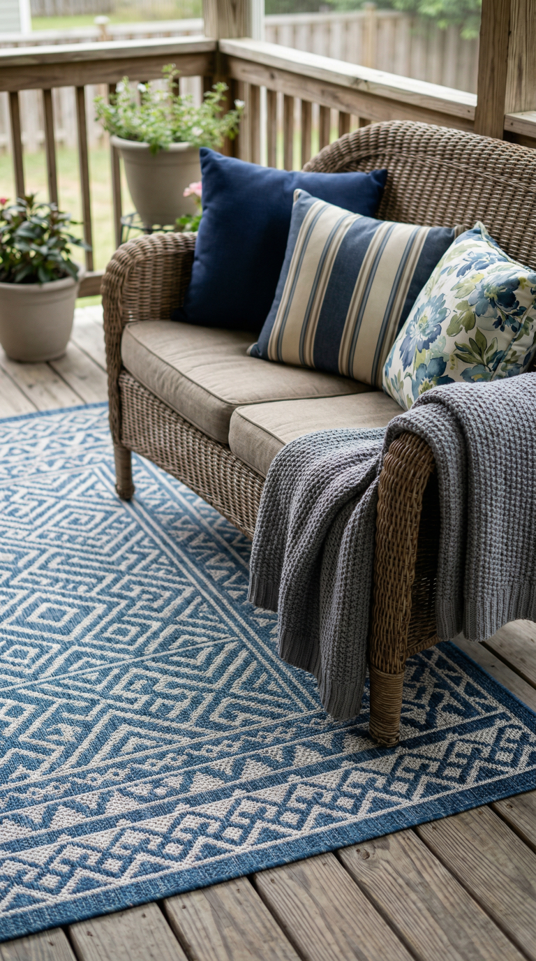 Spring Porch Styling Ideas -Textiles and Comfort