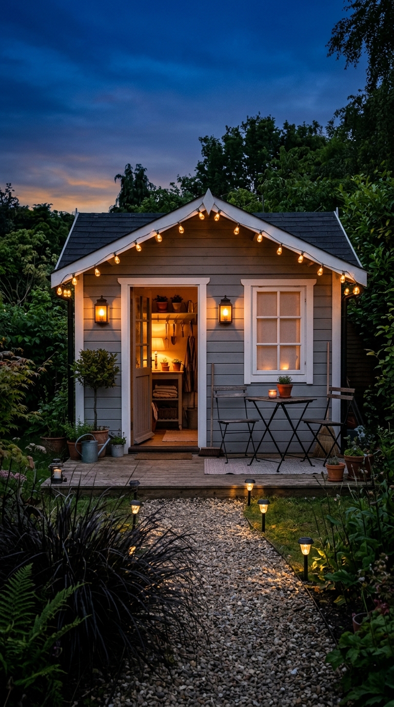 Garden Shed Decorating Ideas - Lighting