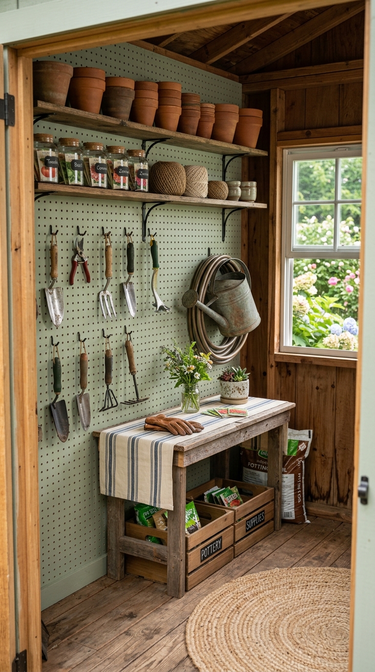 Garden Shed Decorating Ideas - Vertical Storage