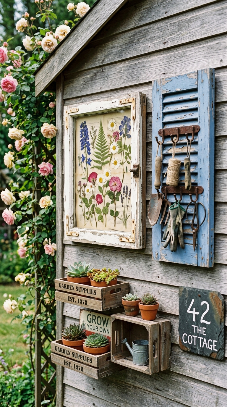 Garden Shed Decorating Ideas - Upcycled decor