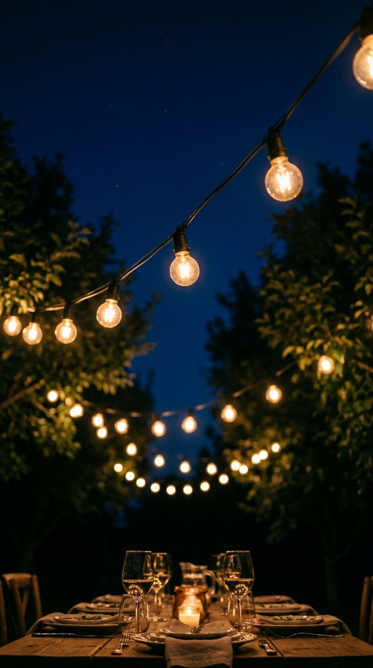 Outdoor Dining Spaces Lighting