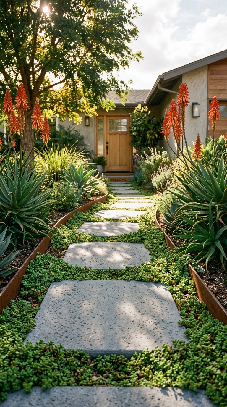 Succulent Landscaping Ideas for Your Yard paths