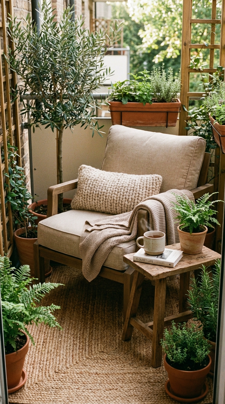 Cozy Apartment Patio Ideas With Soft and Practical Seating