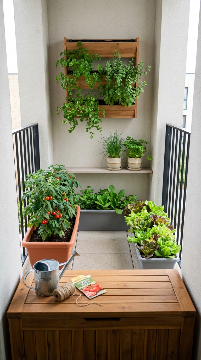 Edible Balcony Garden Blueprint