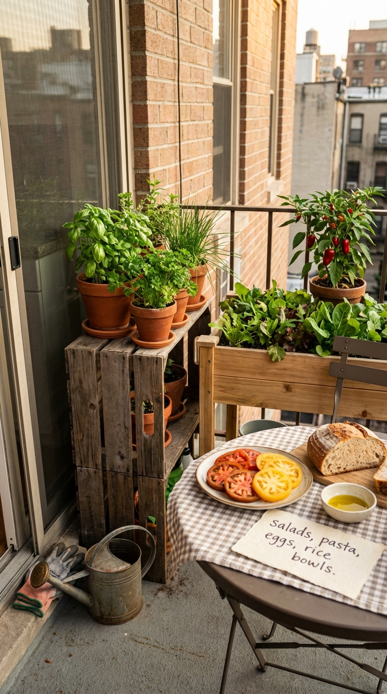 Edible Balcony Garden Blueprint