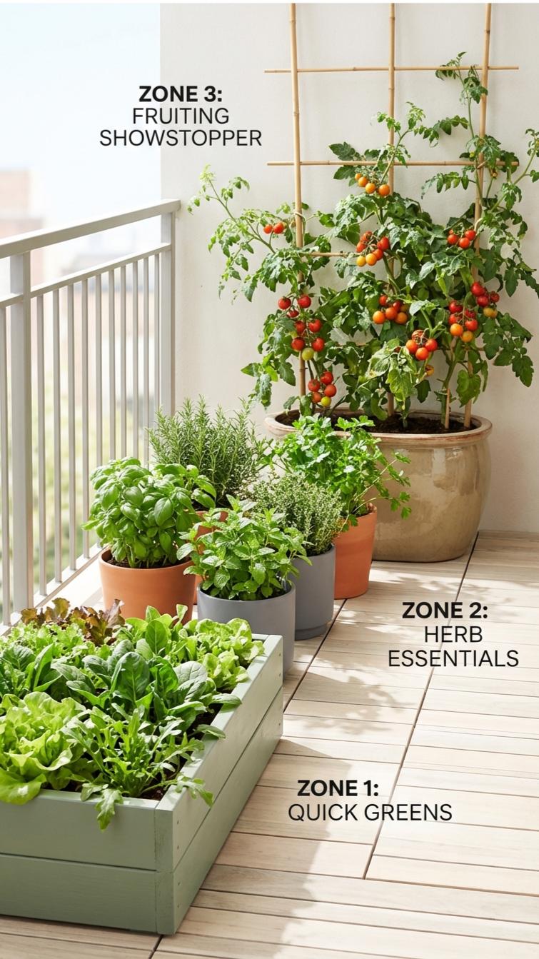 Edible Balcony Garden Blueprint