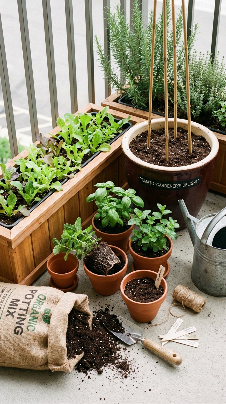 Edible Balcony Garden Blueprint