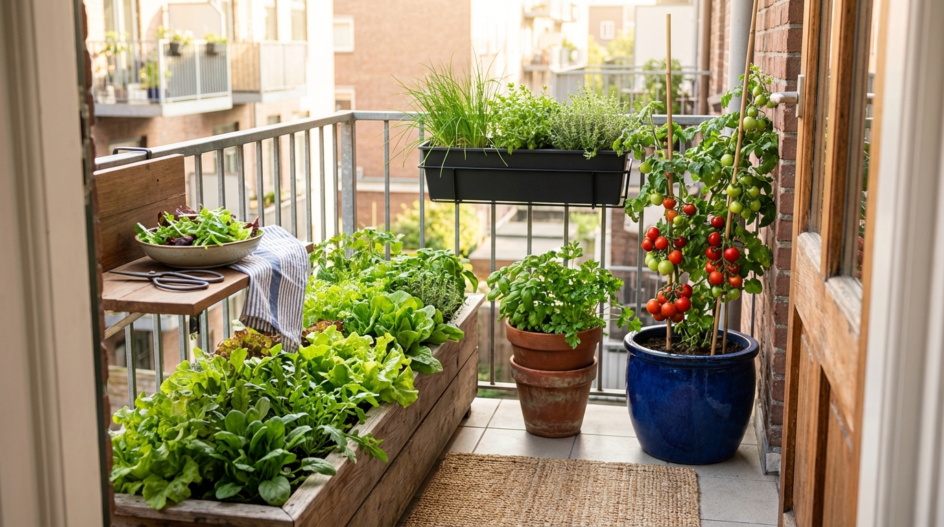 1m² Edible Balcony Blueprint: A Food-Focused Plan for Small Spaces