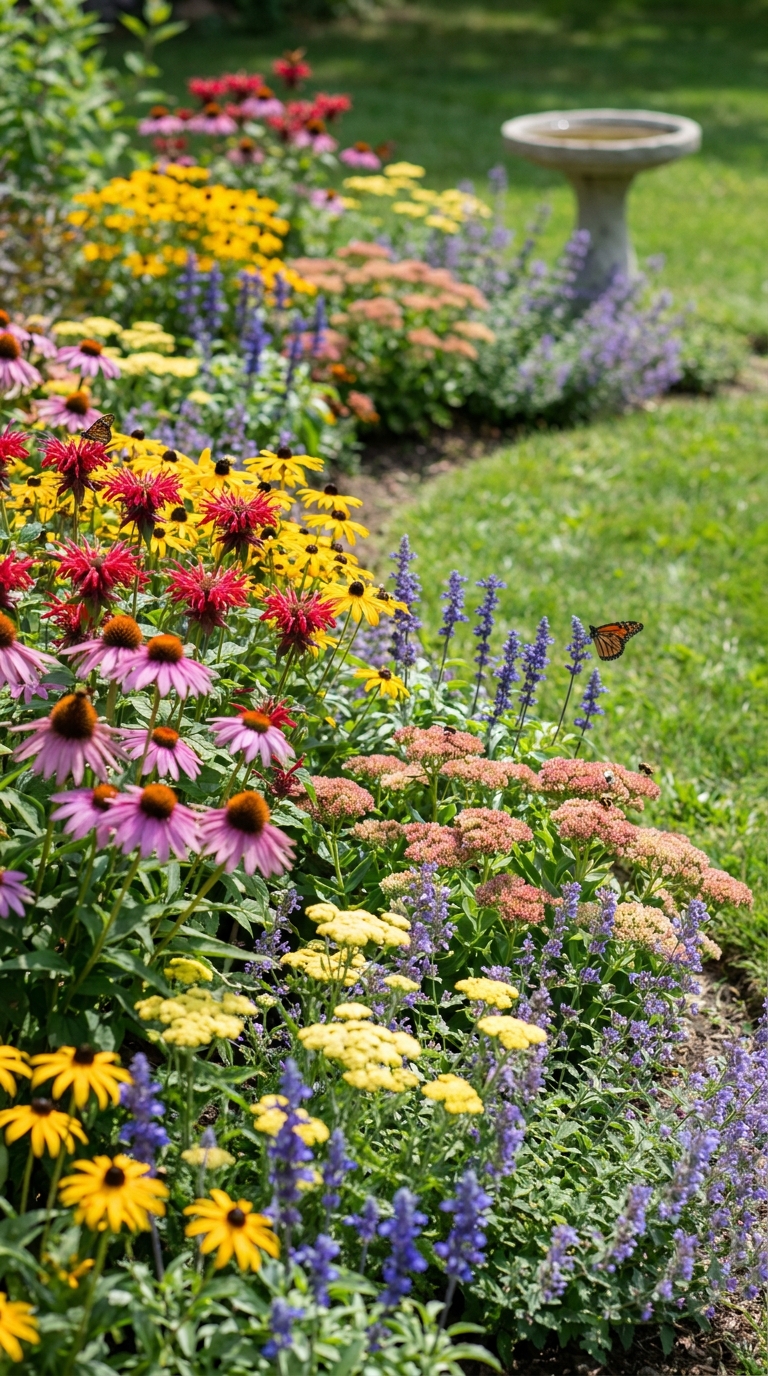 Pollinator-Friendly Low Maintenance Perennial Border