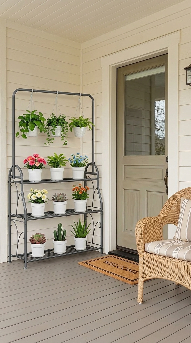 Ladder Plant Holder Porch Plant Stand
