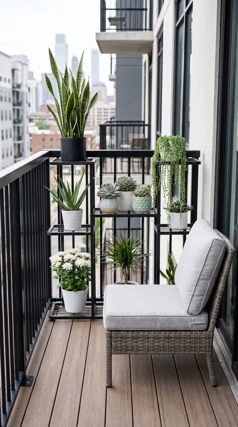 Multi-Level Plant Stand Balcony Plant Stand