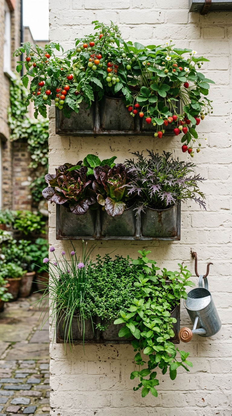 Vertical Edible Garden for Small Shade Spaces