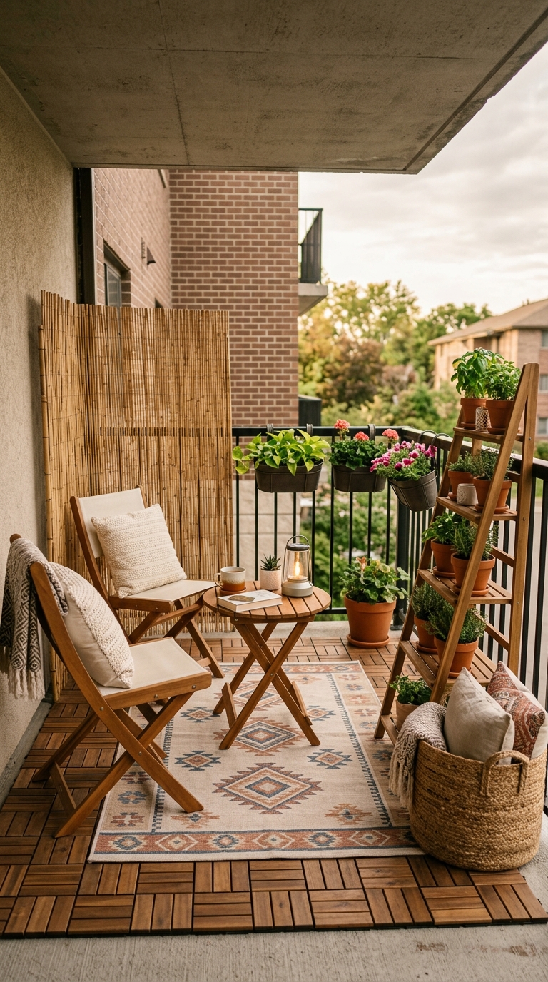 Apartment Boho Balcony Ideas for Renters