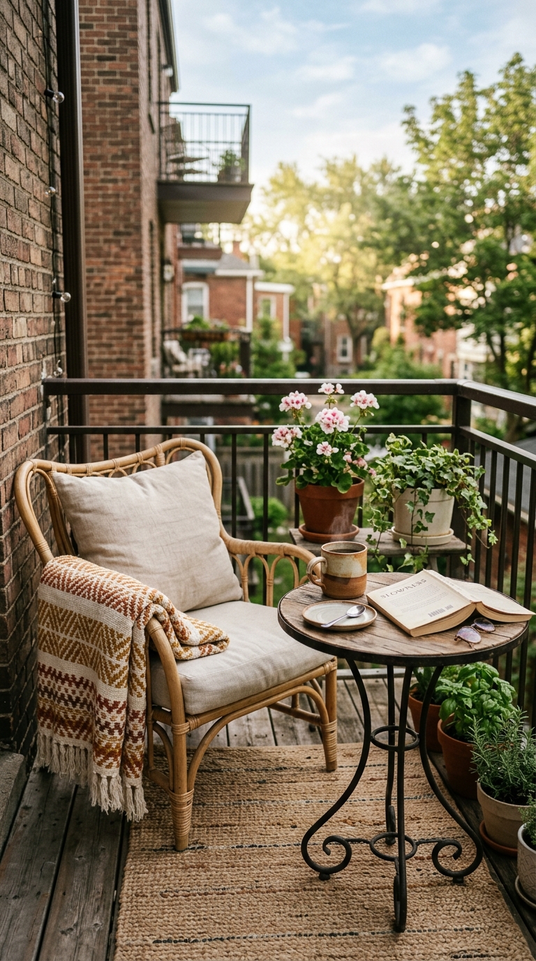 Cozy Boho Balcony Ideas