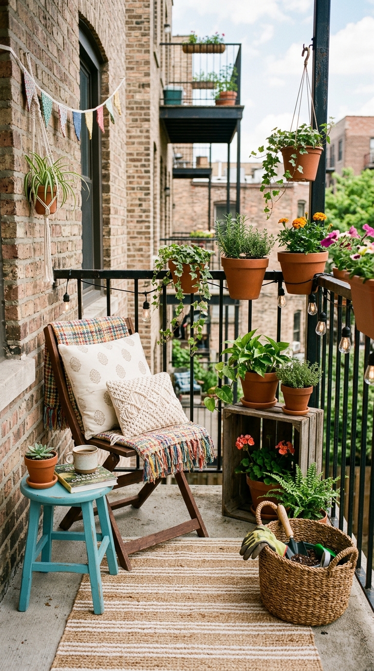 Boho Balcony on a Budget