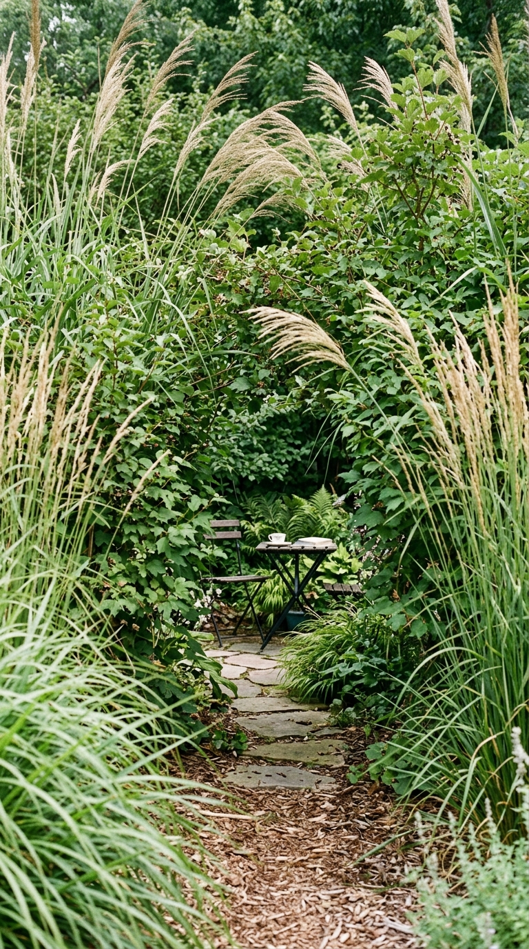 Privacy in a Naturalistic Backyard Garden