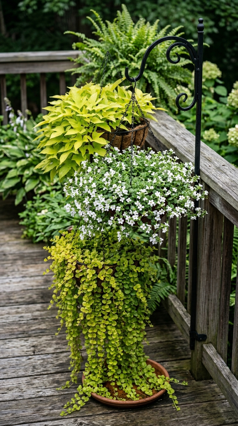 Patio planters for trailing plants