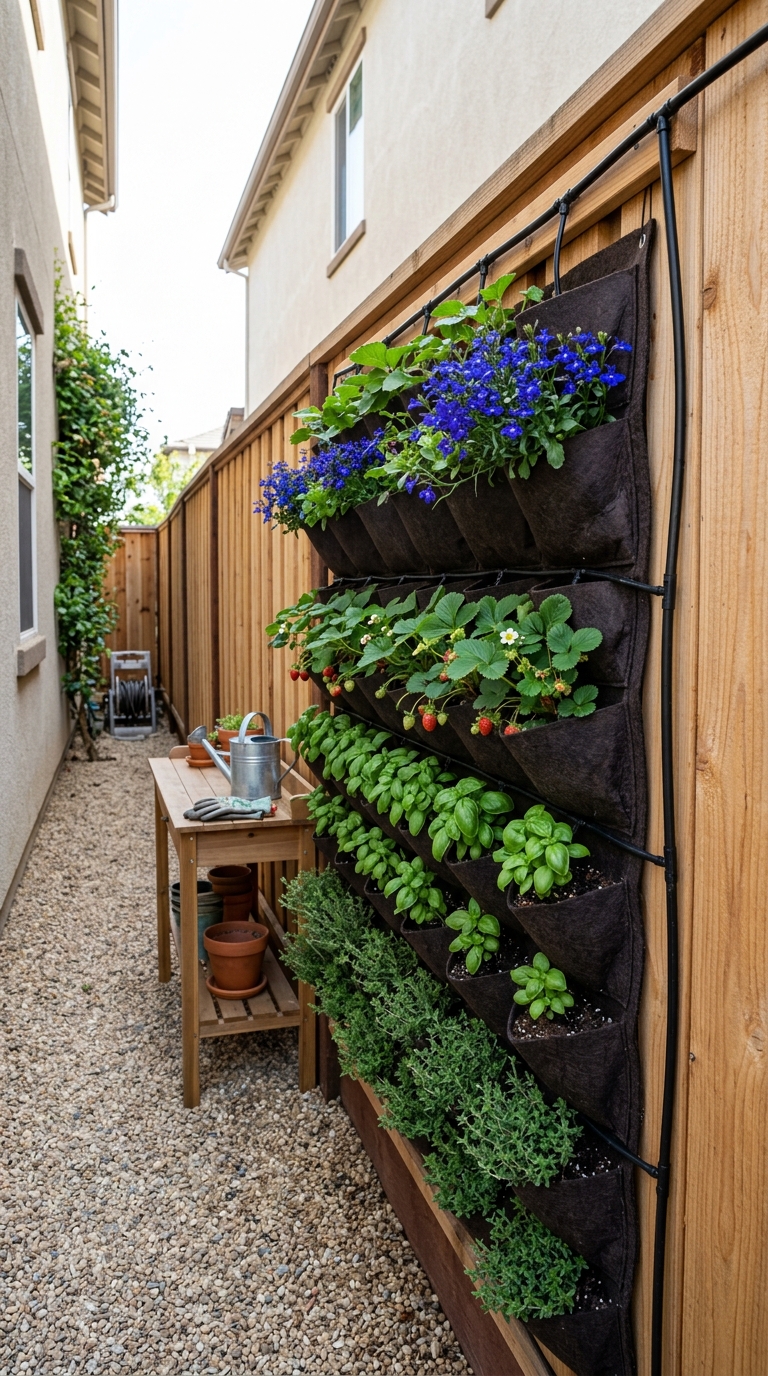 Vertical Patio Planters for Narrow Spaces