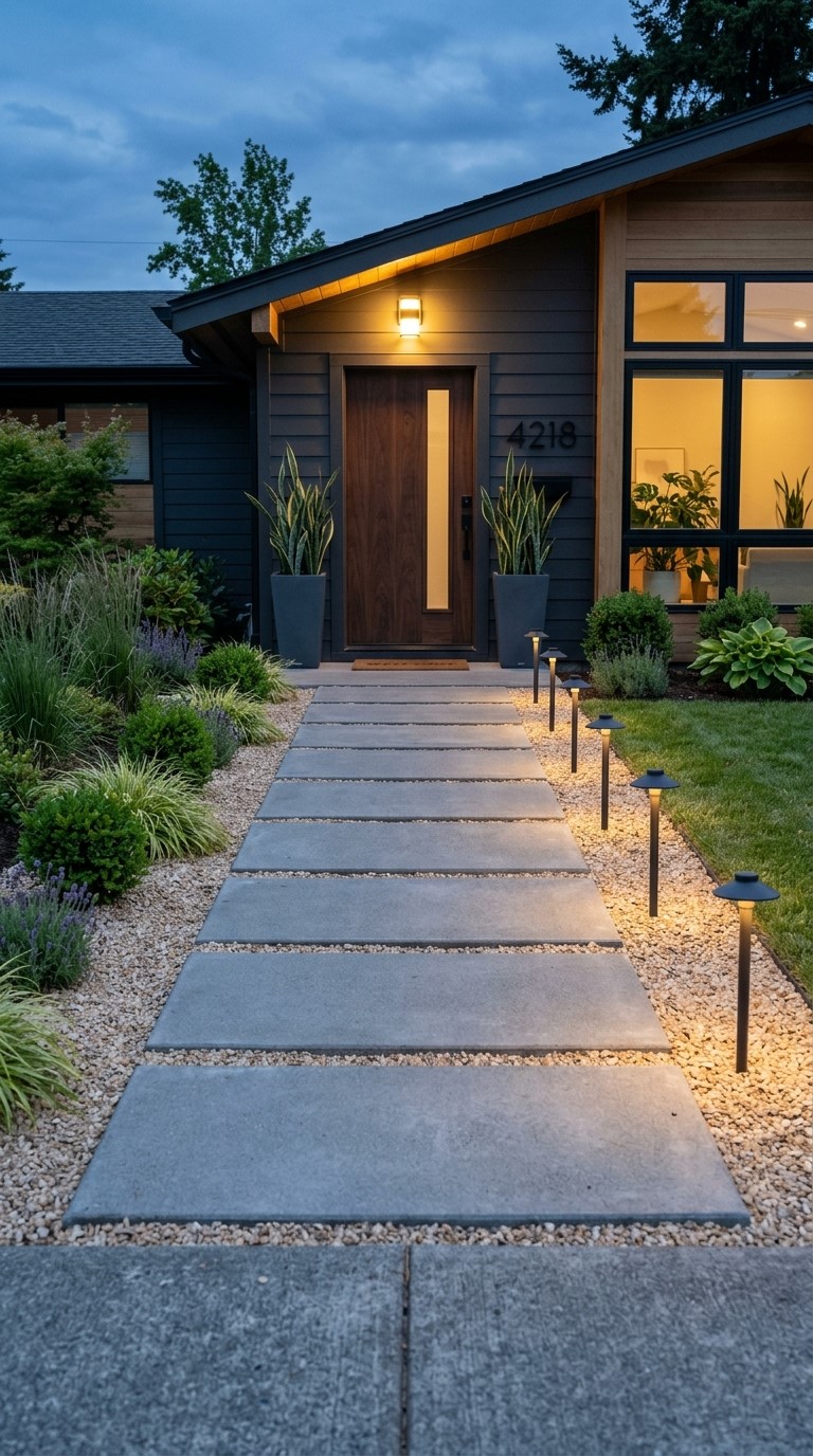 Modern Front Yard Landscaping Ideas - House Entrances