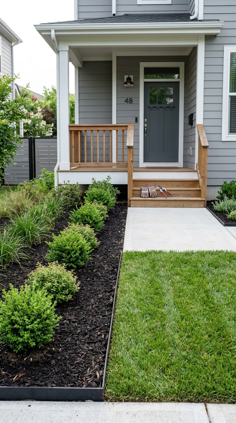 Modern Simple Front Yard Landscaping for Low-Maintenance Order